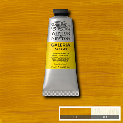 Акрил "Galeria" прозрачно-желтый 60мл